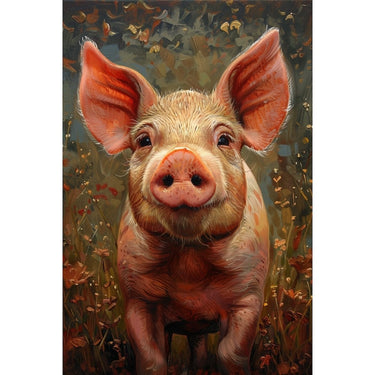 Acrylic Canvas of Pig
